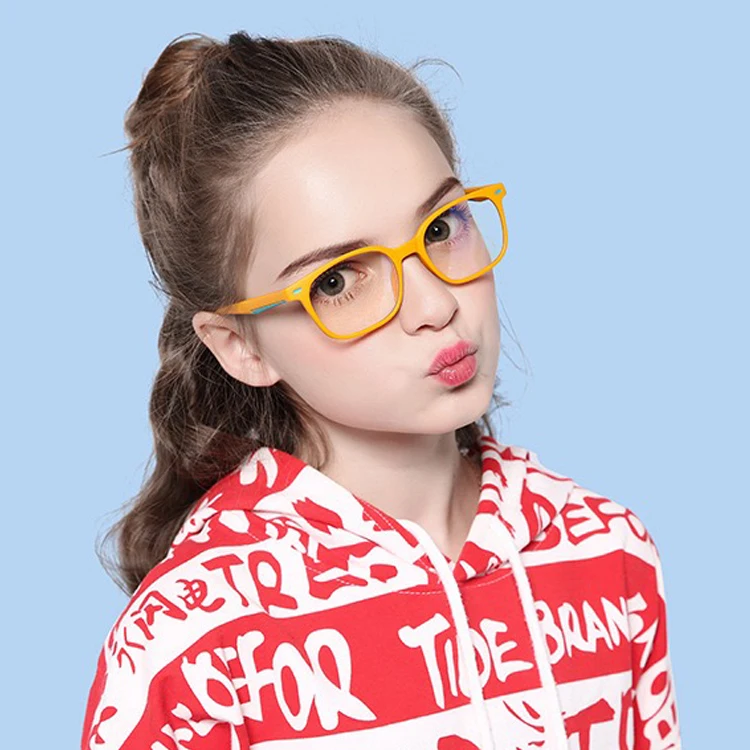 

SKYWAY Fashion Popular Good Price TR90 Square Frame Children Anti Blue Light Blocking Myopia Eye Glasses For Kids