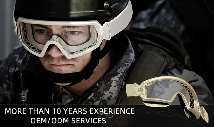 en166批准新型战术tpu框架保护陆军护目镜双防雾镜头安全军用护目镜
