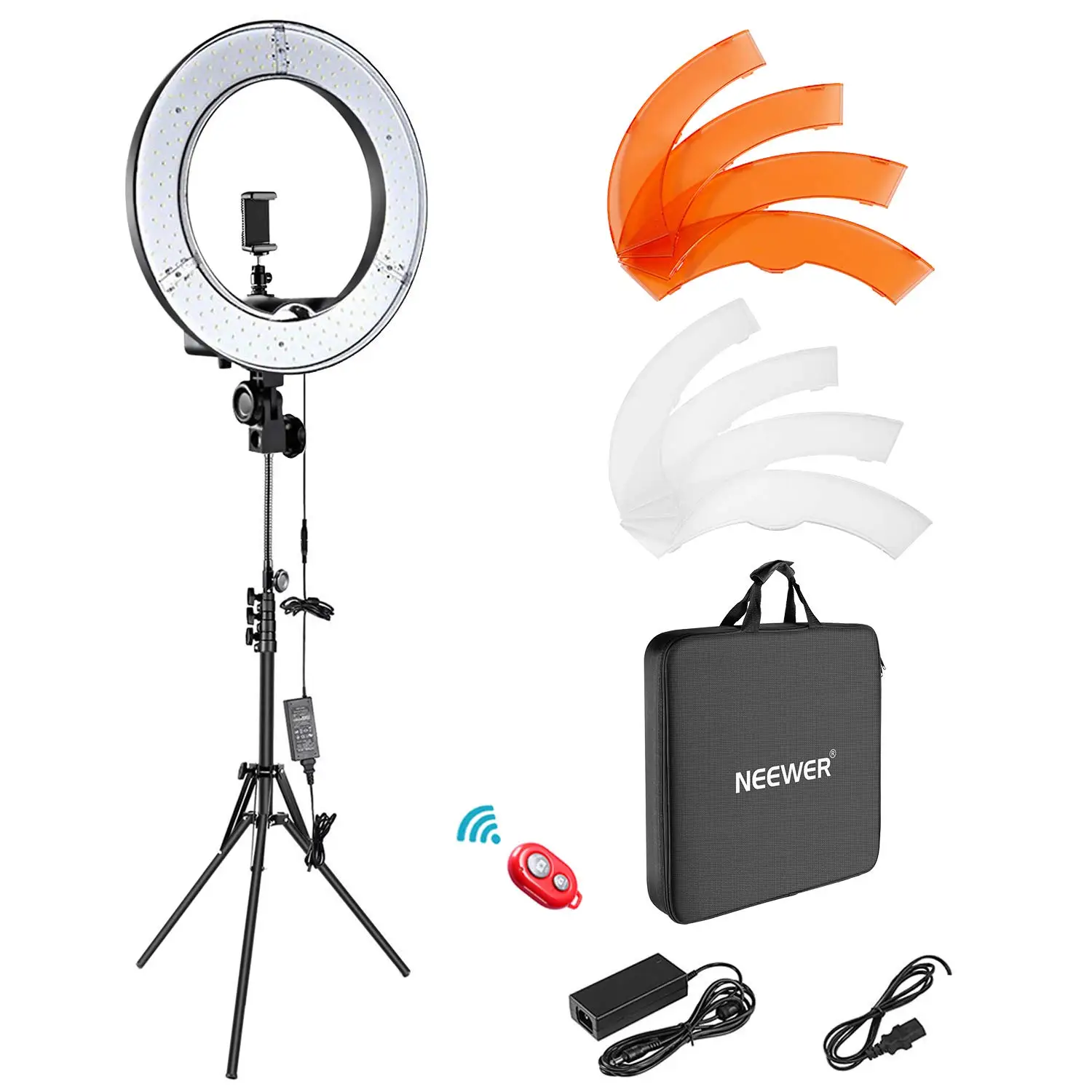 

Ring Light 18 Inch 48cm 55W 5500K Dimmable LED Ring Light, Light Stand, Carrying Bag for Live Stream Makeup YouTube