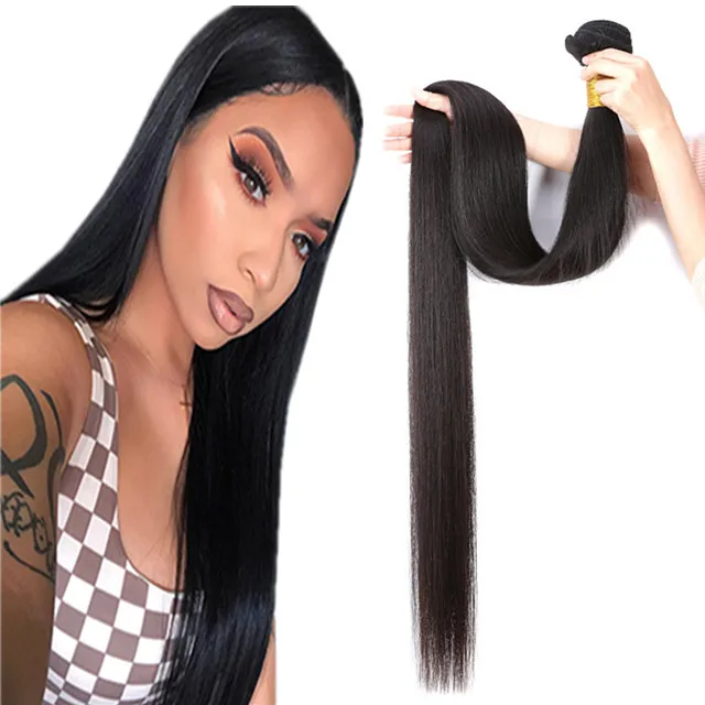 

Strong double weft 100 human hair extension wholesale mink virgin Brazilian human hair weave bundle straight hair vendors