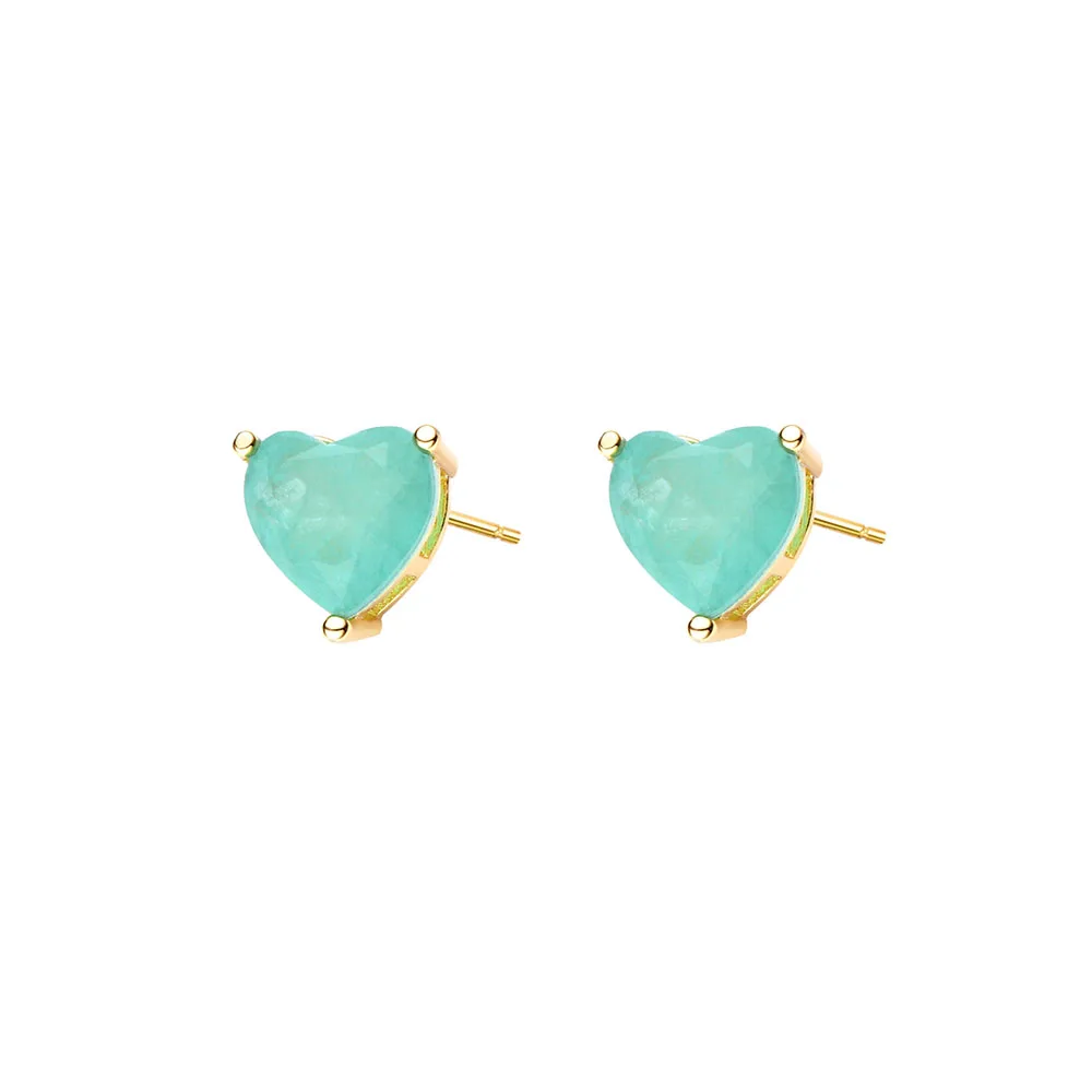 

Foxi jewelry semijoias brincos fusion stone jewelry women heart earrings