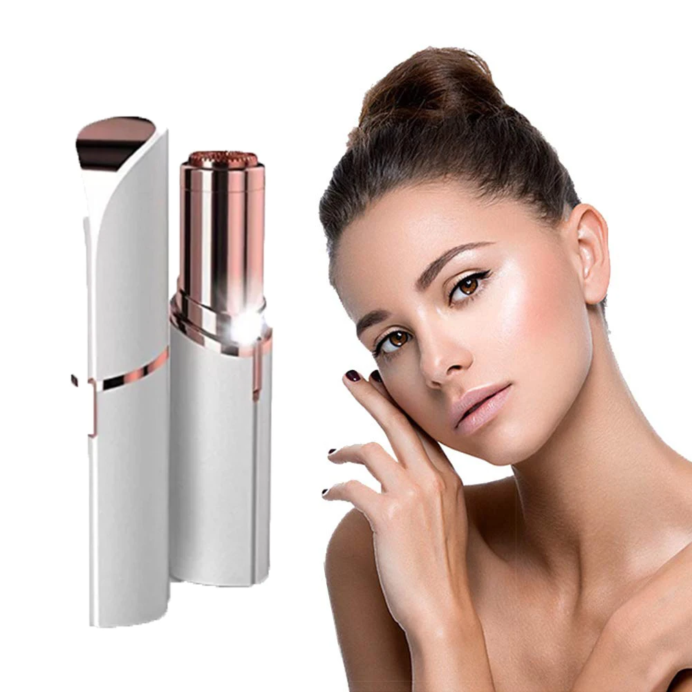 

USB New Trending Painless Lady Rechargeable Eyebrow Shaver Razor Electric Eyebrow Trimmer Hair Remover, White