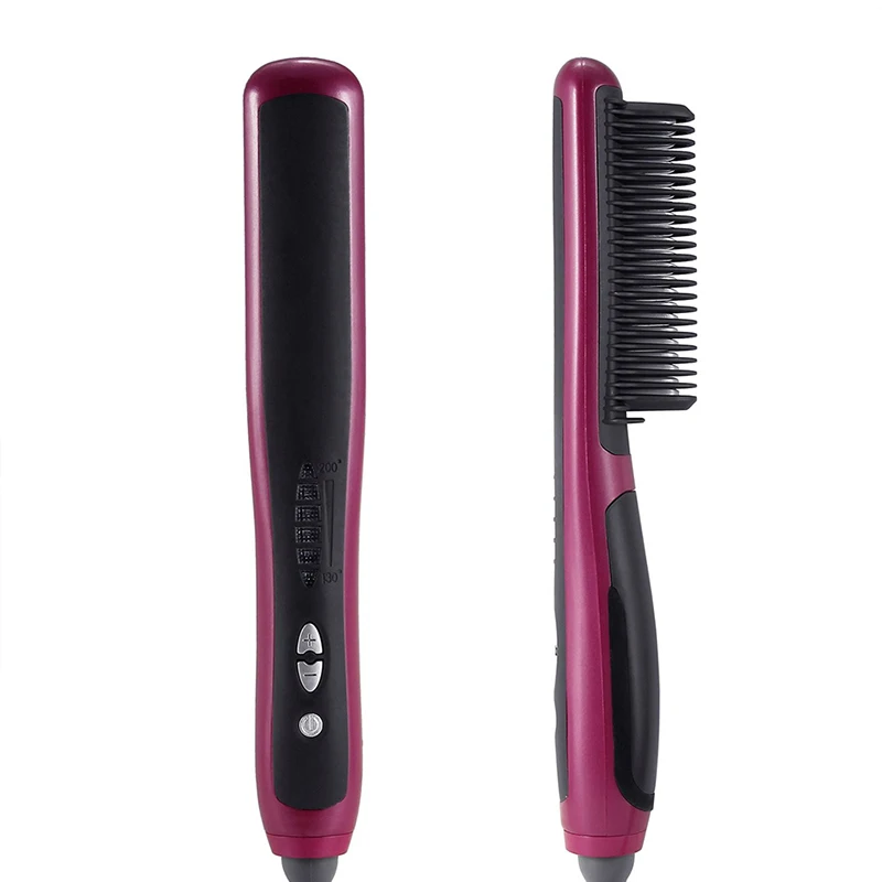 

Electric Hair Straightener Brush Ceramic Heating Anti Scald Hair Straightener Multifunctional Electric Comb Flat Iron