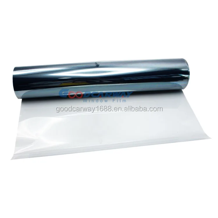 

2PLY Dyed Film VLT60% Black Color Printed Logo Auto Glass Tint 1.52*30m OEM Brand Solar Window Film, Sky blue