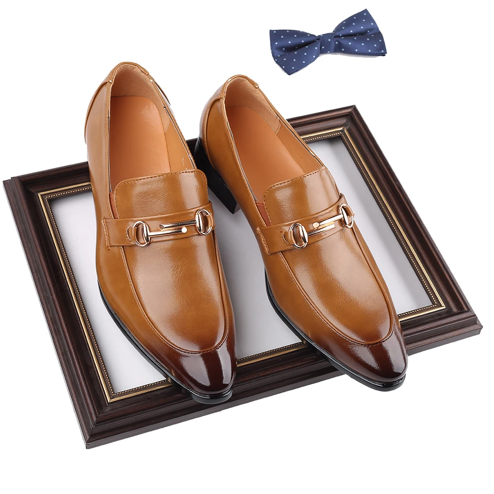 

Big Size 39-48 New Fashion Man Black Brown Casual Shoe Horsebit Loafer Design 506