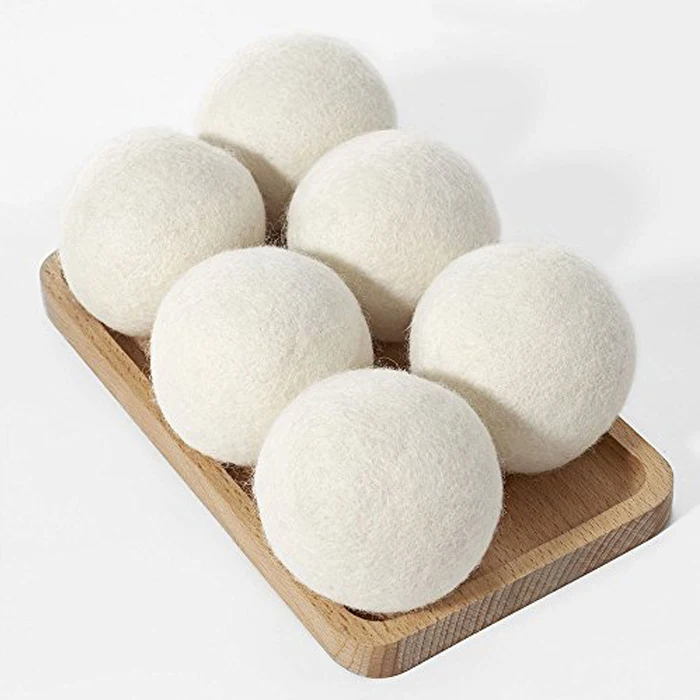 

2020 New Trending Amazon 6 pack XL eco friendly organic handmade 100% new zealand wool dryer balls laundry balls 7cm for laundry, Customized color