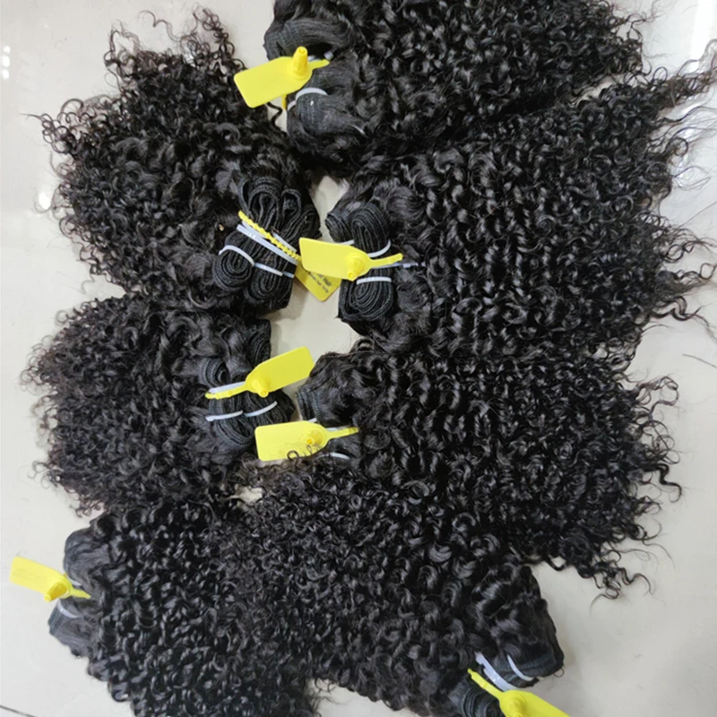 

Letsfly Natural Color Kinky Curly Hair Bundles Weft Brazilian Raw Virgin Human Hair Vendor 20PCS Free Shipping Supplier