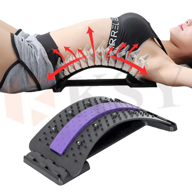 

Home Using lumbar Magic Back Massage Stretcher Adjustable Spine Pain Relief Magnetic, Multi-color