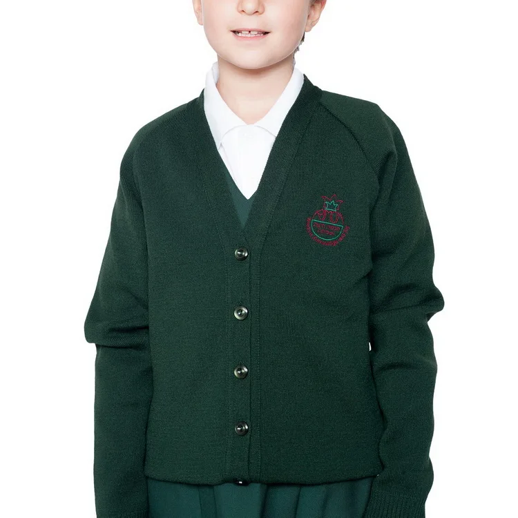 
Black Wool / Polyester V Neck Kindergarten Kids Primary Secondary High Girls Boys School Sweaters Uniform 
