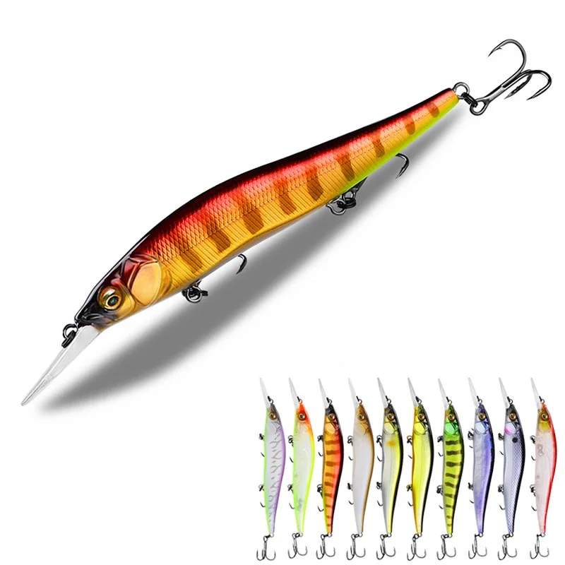

Jetshark Wobbler 110mm 14g Dive 1.8m Saltwater Plastic Artificial Floating Bait ASINIA Minnow Fishing Lures For Pike Bass