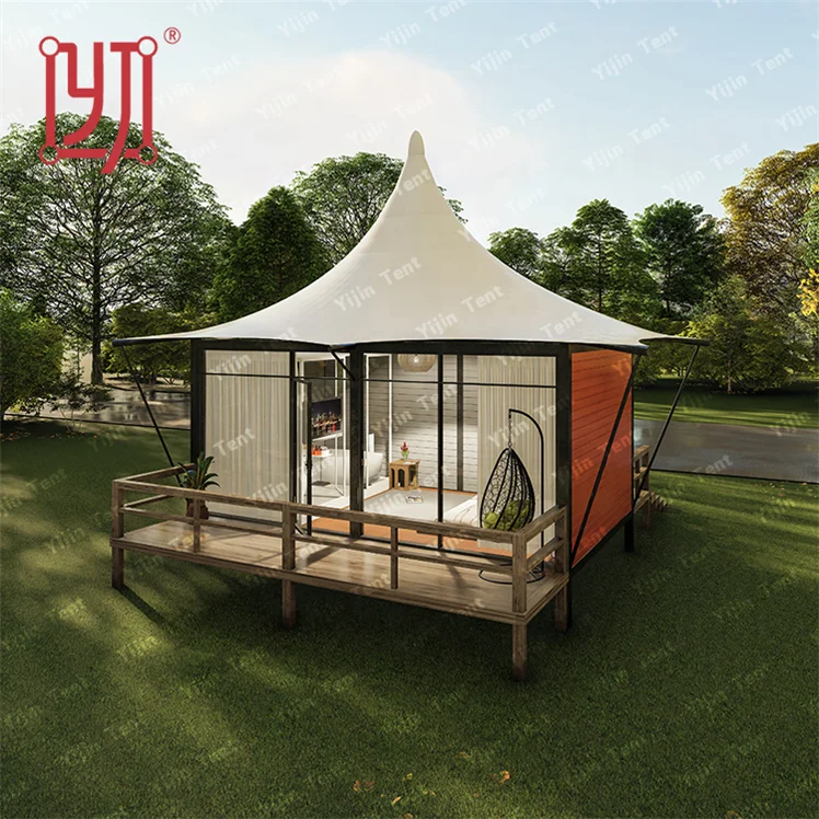 

Steel Frame PVDF glamping luxury hotel tent for resort