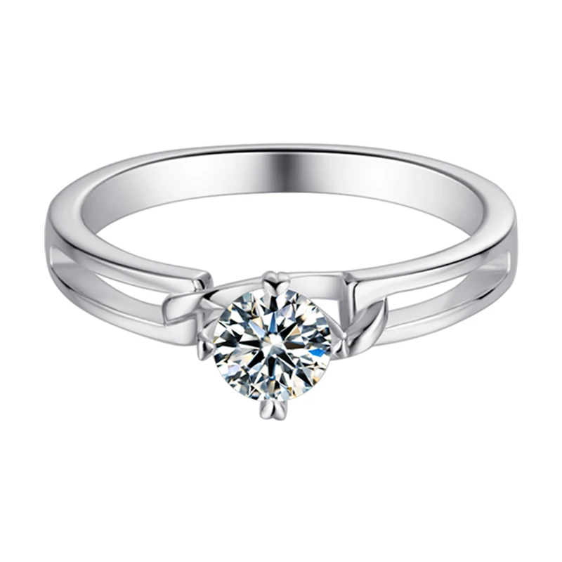 

unique 0.5ct moissanite jewelry moissanite engagement rings, White gold