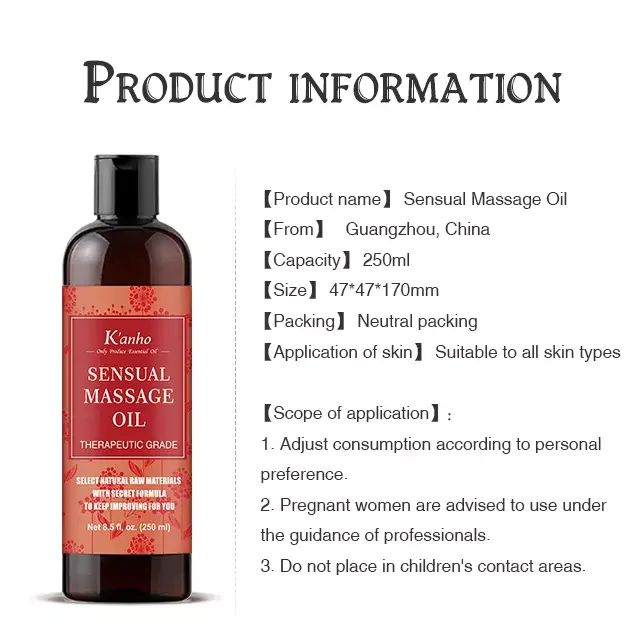 Private Label Compound Essential Oil Relaxing Sensual Sex Body Massage Oil For Men And Women 2039