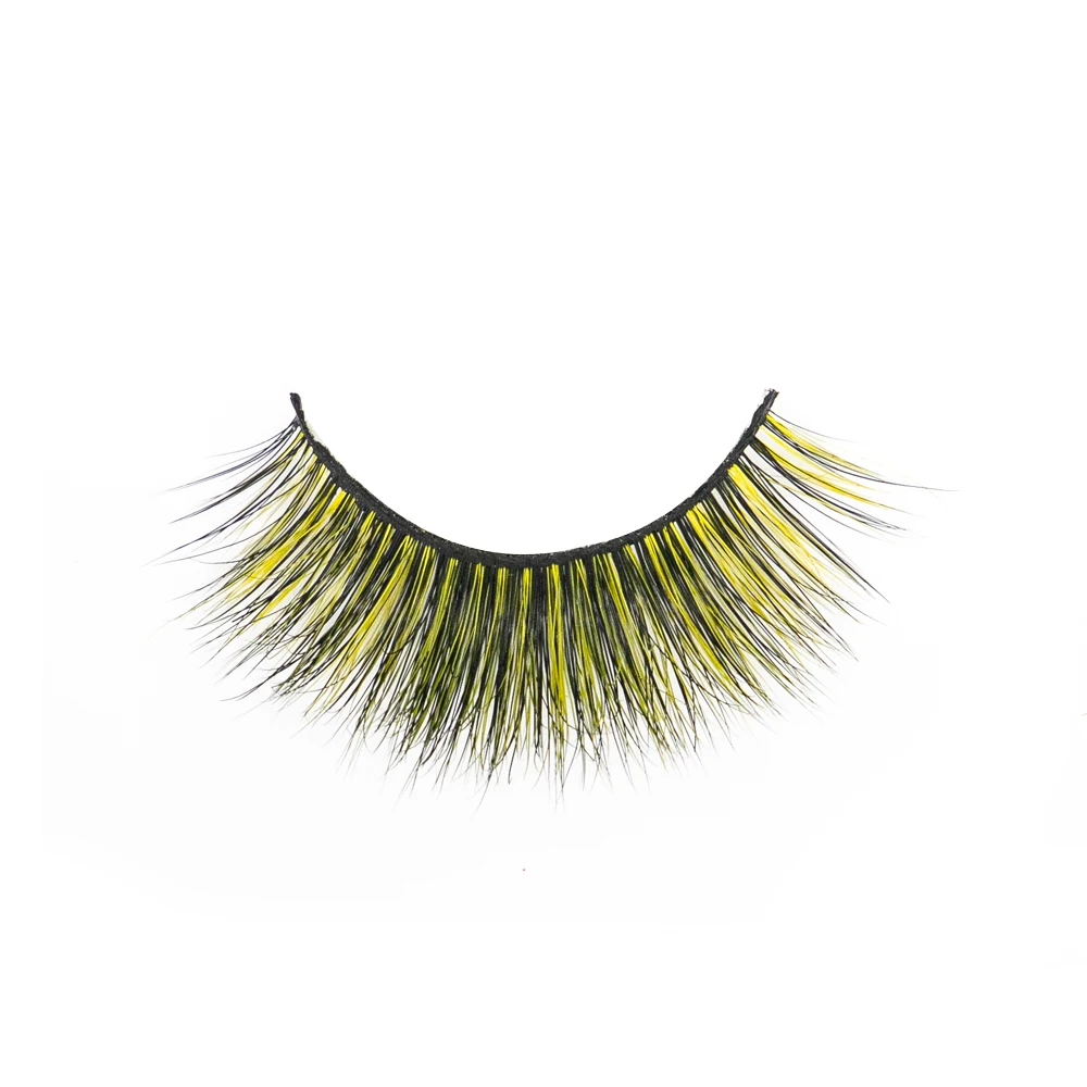 

curelty free vendors wholesale 2020 New colorful lashes dramatic 3d mink eyelashes, Natural black