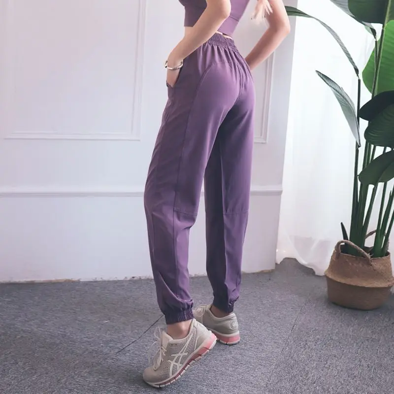

BBWX1207 Quicksand powder Factory wholesale sports pants nude fabric pants