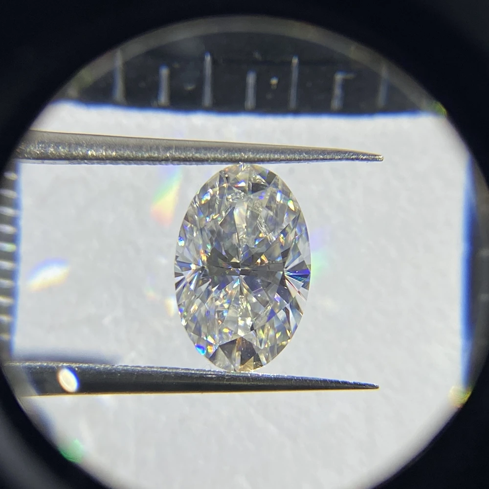 Loose Moissanite  Stone 2 Carats 7*9mm Clarity VVS Colorless D Oval Moissanite Diamond White Moissanite Loose