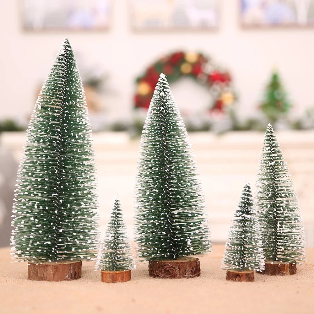 

2021 New Year's Mini Christmas Tree Small Pine Trees For Festival Home Decoration, Green