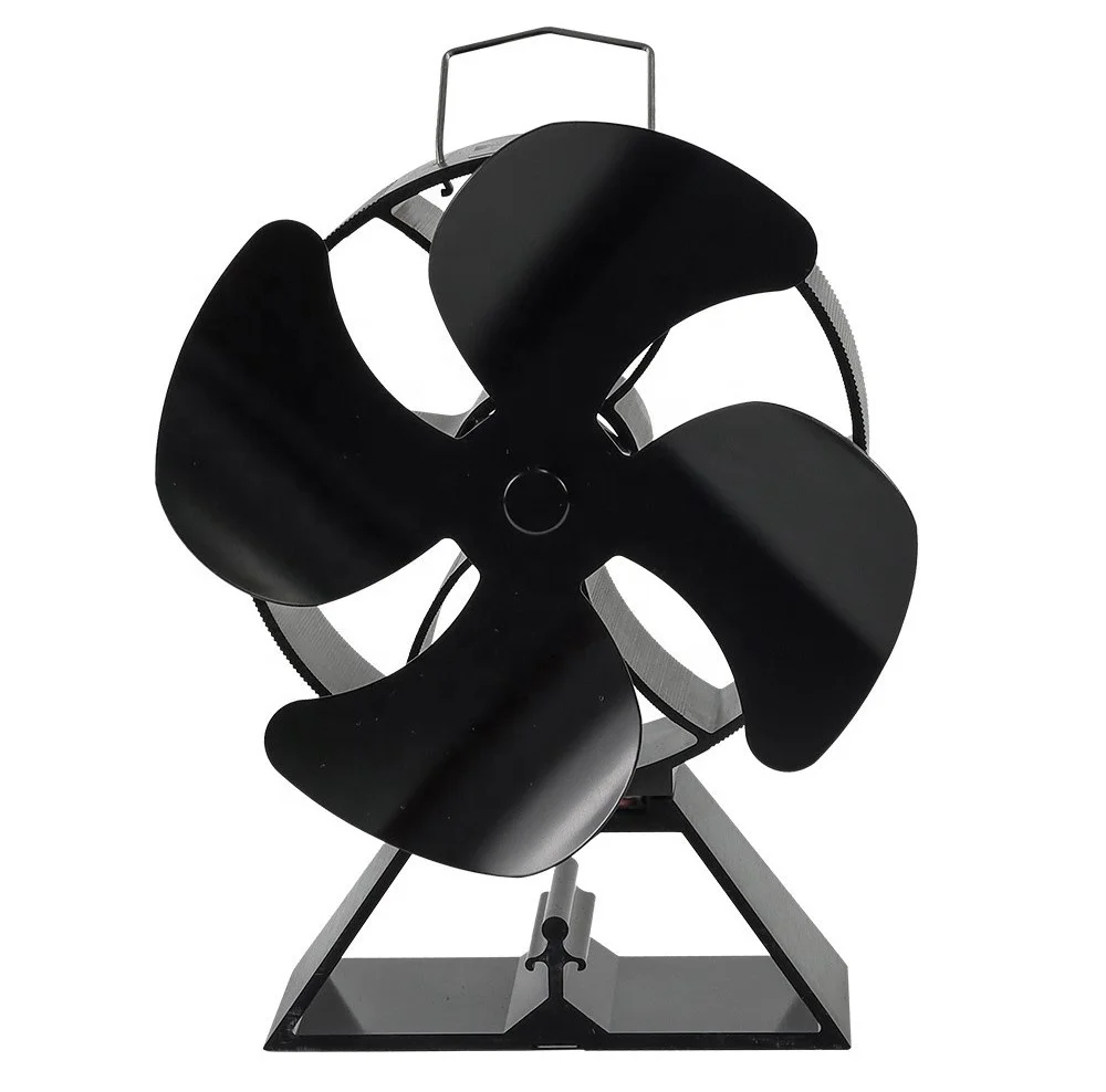 Eco Friendly Thermoelectric 4 Blades Heat Powered Wood Burning Stove Fan