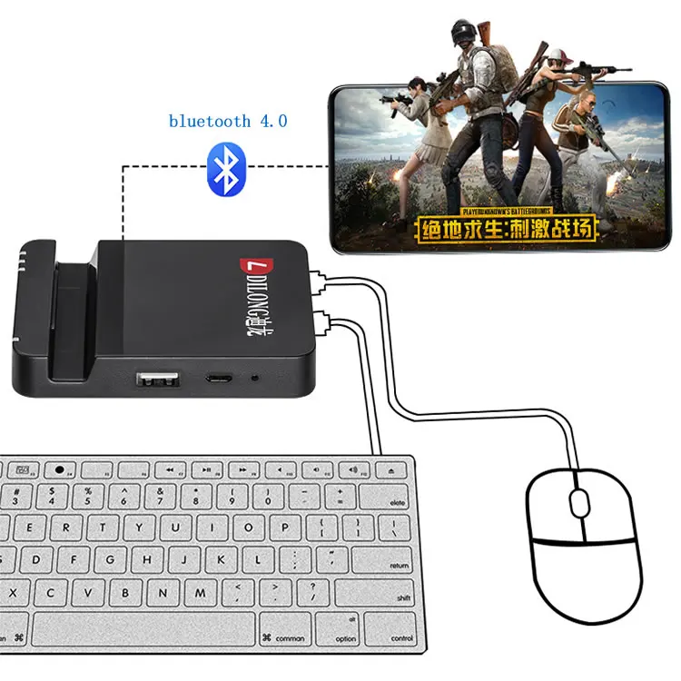 Подключение клавиатуры к телефону для игр Usb C Проводной Конвертер Pubg Для Мобильных Игр,Клавиатуры,Мыши,Адаптер С Порто