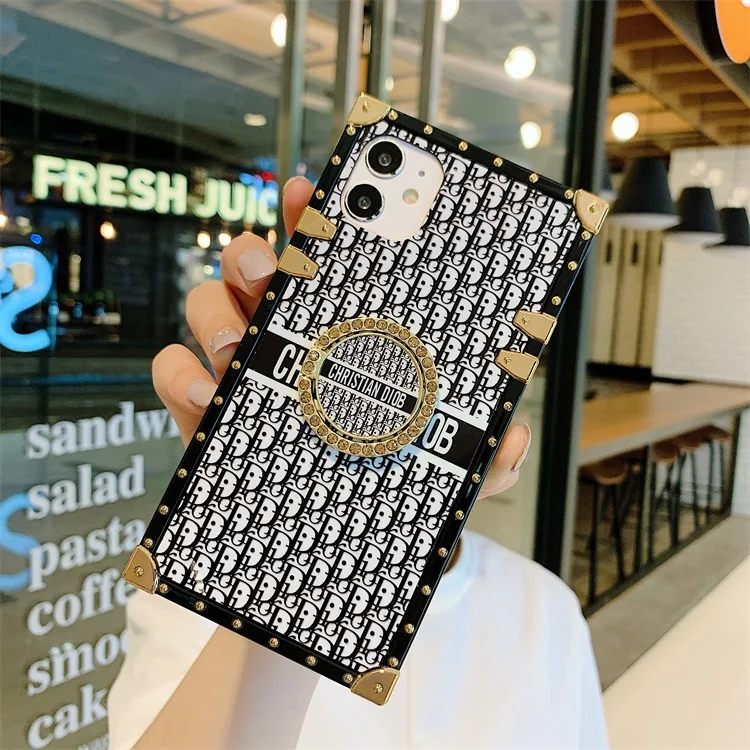 

Dropshipping Agent Luxury Brand Diamond Round Stand Cell Mobile Phone Case For Iphone11 11pro 11promax 12 12pro, Multi-color