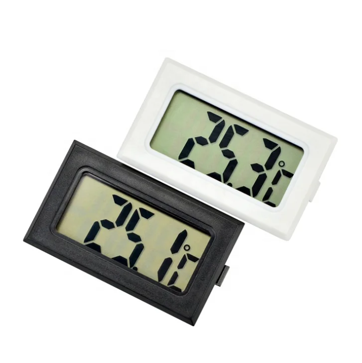 

Mini Thermometer Digital LCD Monitor Indoor Outdoor for Reptile Terrariums Fahrenheit or Celsius, Black or white