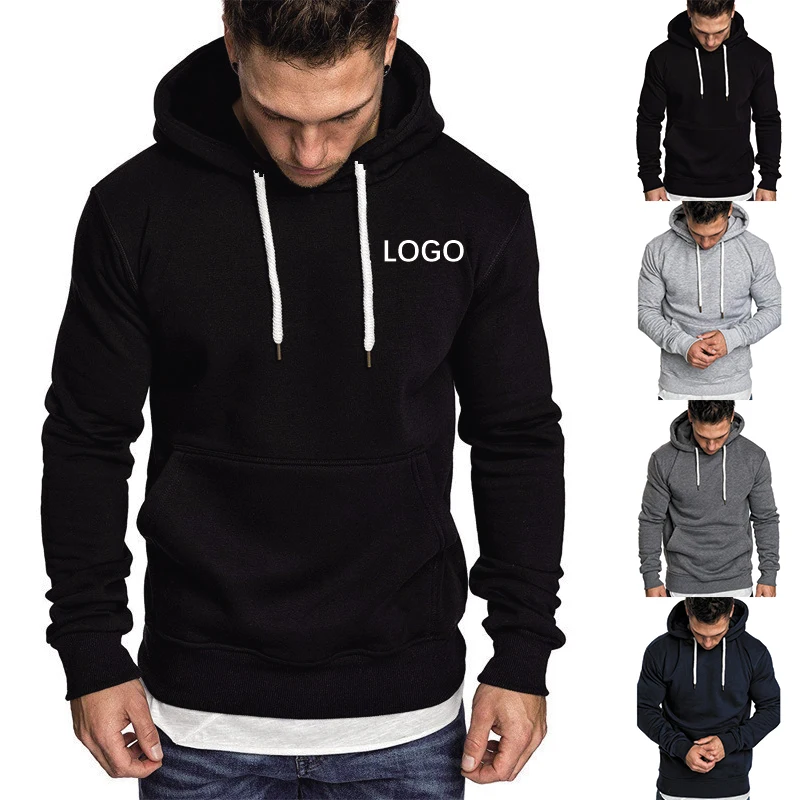 

Wholesale Men Gym Fitness Wear Athletic Hoodies Custom Logo Men Pullover Hoodie Sweatshirts