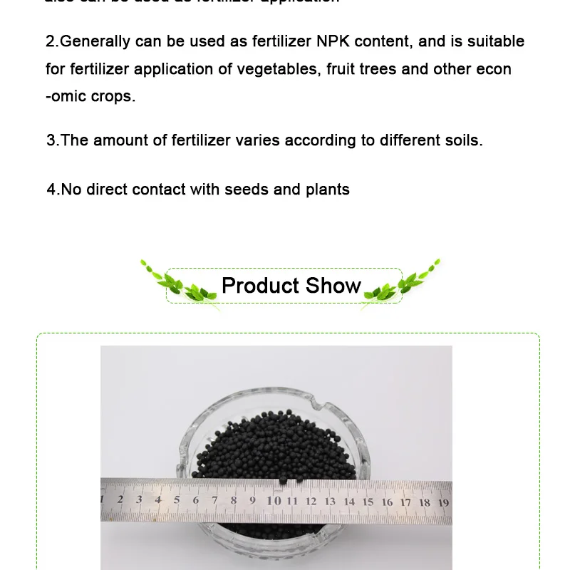 30 Years Factory Price Free Sample Black Granular Water Soluble Slow Release Compound Organic Fertilizer npk12-0-3