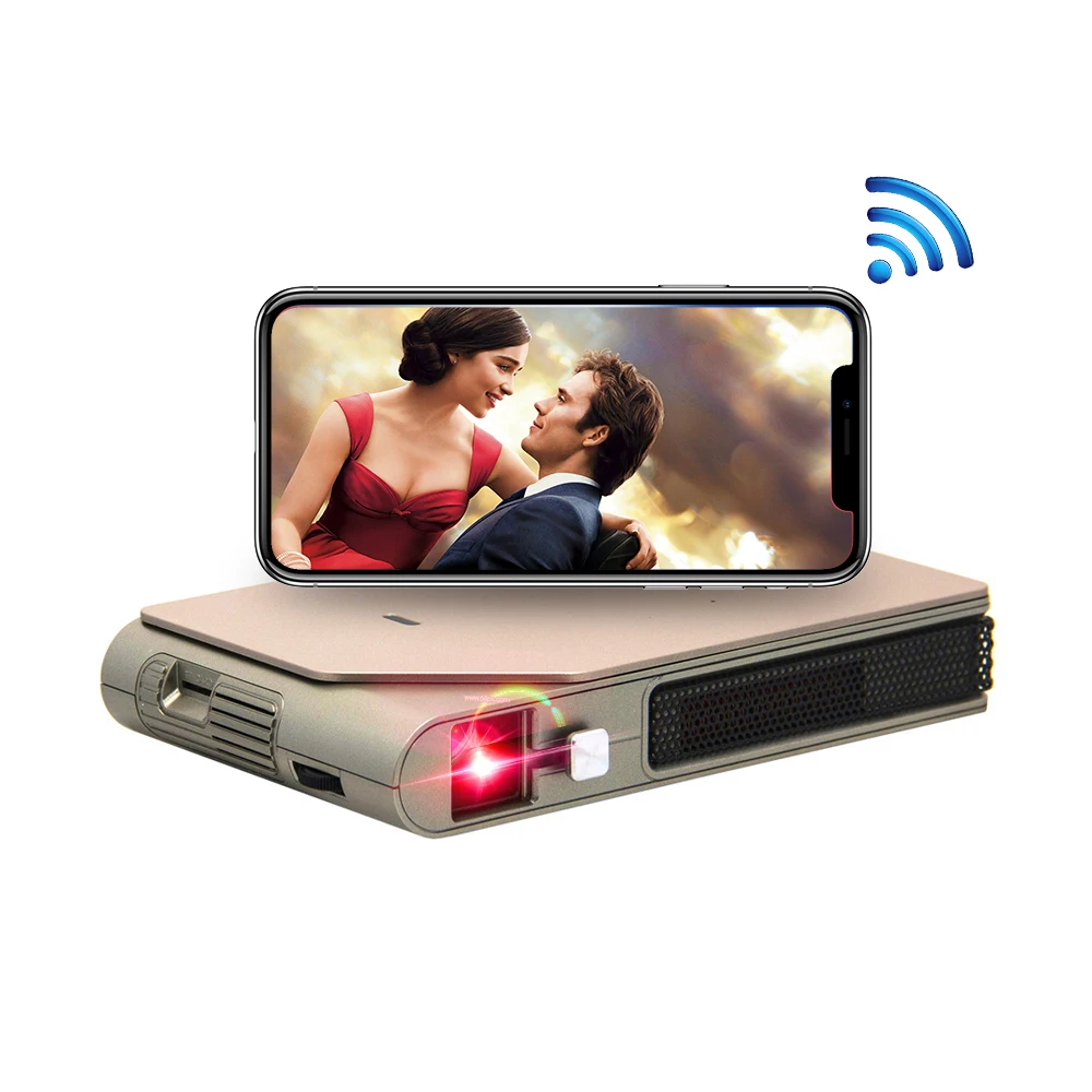 

New Design CAIWEI S7+W Smart Mini Pico Pocket Projector DLP For Smartphone