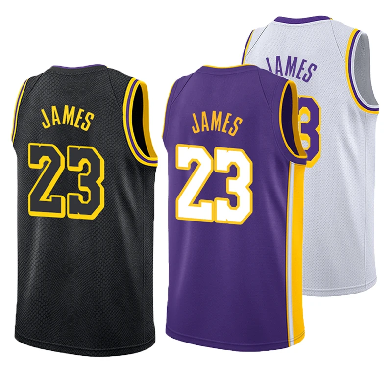 Lebron James Basketball Jersey Embroidered #23 Men's Lebron James Purple/blue Basketball Jersey/uniform