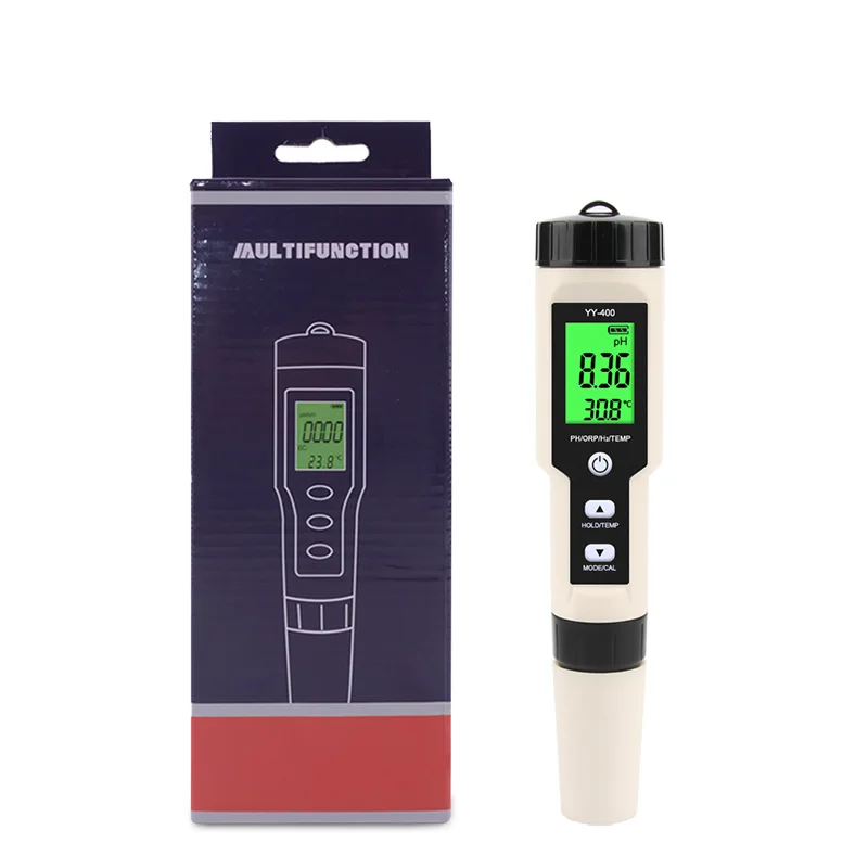 Máy Kiểm Tra Nồng Độ Ion Hydro Kỹ Thuật Số Máy Đo Nước 4 Trong 1 H2 0-2400ppb Cho Bể Cá, Bể Bơi, Nước Uống