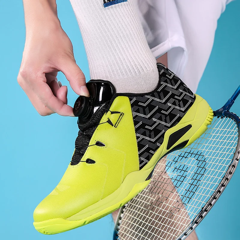 

2023 New woman badminton table tennis Shoes men sports automatic lace up competition Tennis shoe for women