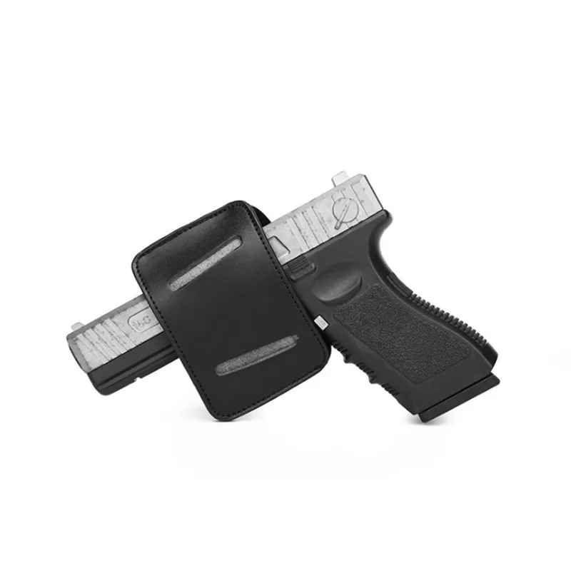 

Wholesale High quality new style portable short shot hunting pistol leather gun case for leather gun holster, Brown&black&dark green&navy