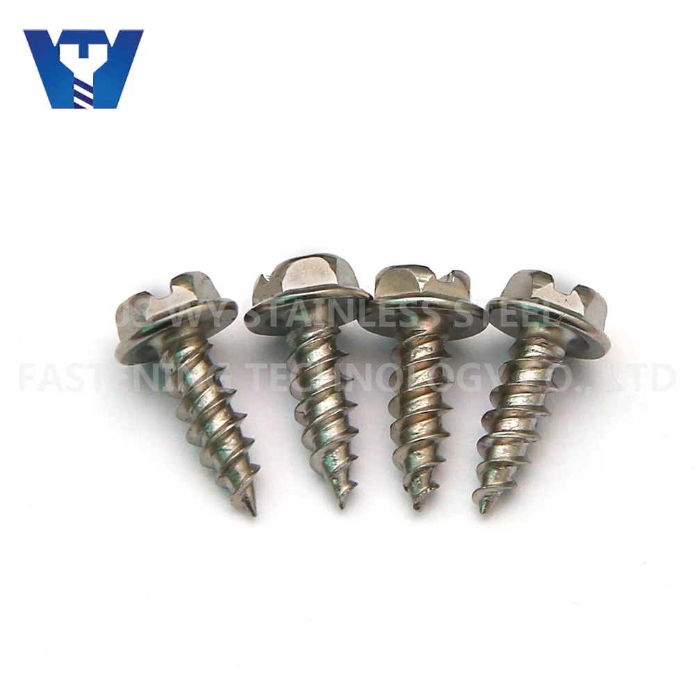 
SS410 Hex Washer Head Slot Phillips Drive Self Tapping Screw Timber Wood 