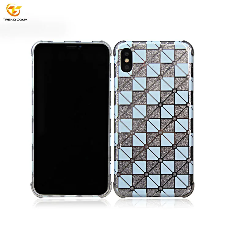 

Shockproof IMD Soft Tpu Geometry phone case cover for iPhone Xs Max, Black, blue,pink, red, white