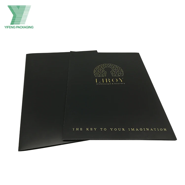 

China factory printing A4 A5 paper/document presentation file folders custom logo for file and business folders with pockets