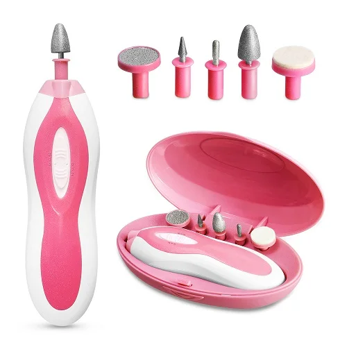 

Complete Portable Nail Drill System with Buffer Polisher Nail File Set Electric Manicure Pedicure Nail File Set, Pink,purple