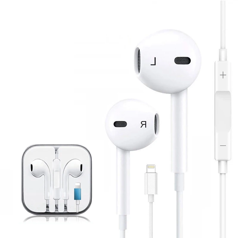 For iphone 7 Earphones With Mic Pop-up Window for iPhone 7 8 X XS Max XR