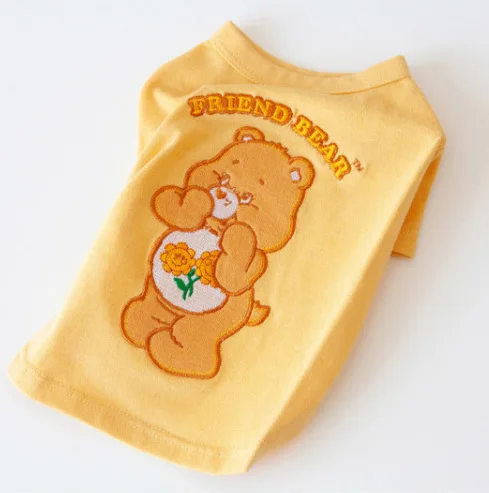 

New design dog cute bear-shape cotton T-shirt summer pet breathable clothes