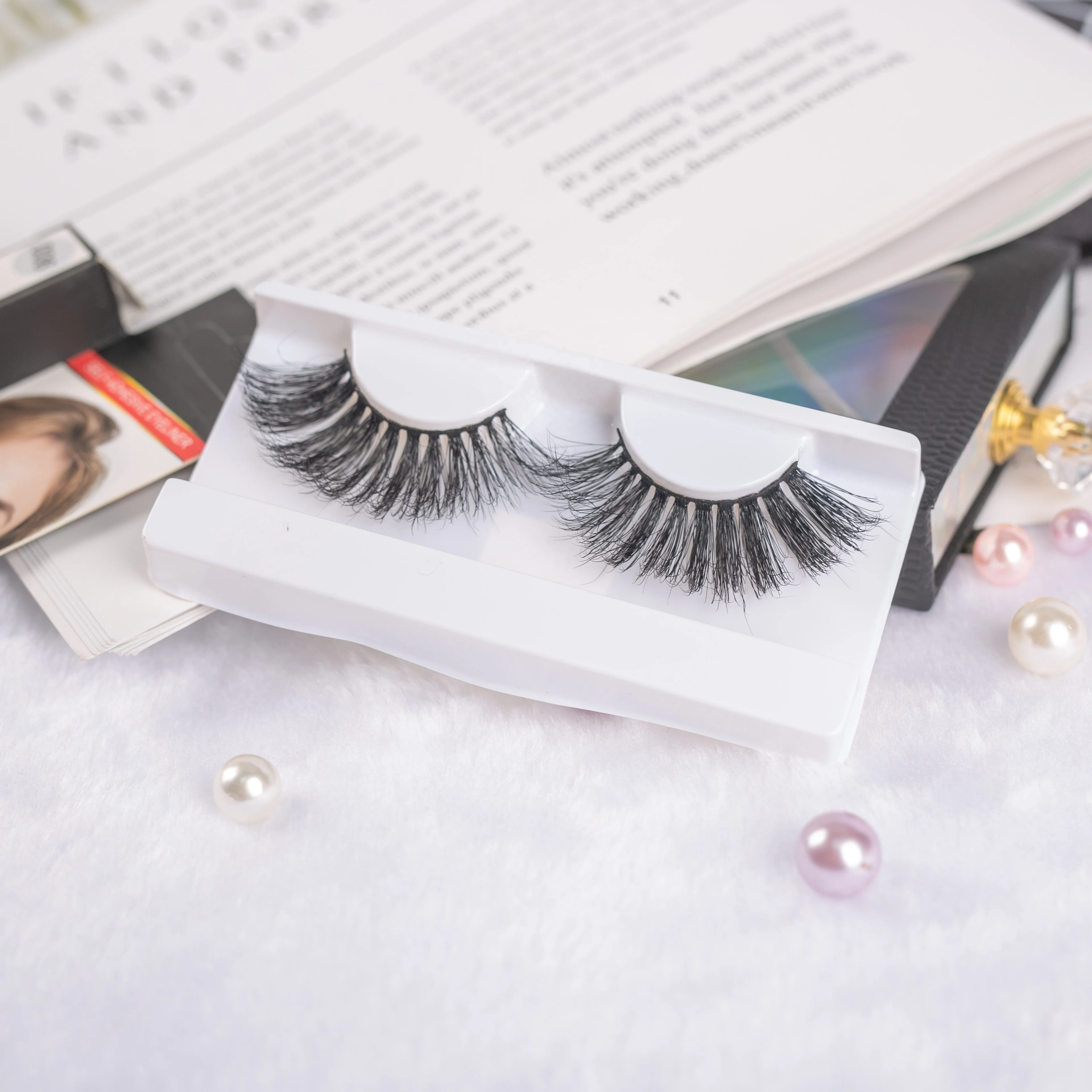 

Strips 25mm Mink Eyelash Empty Eyelash Packaging Box Hand Made eyelash