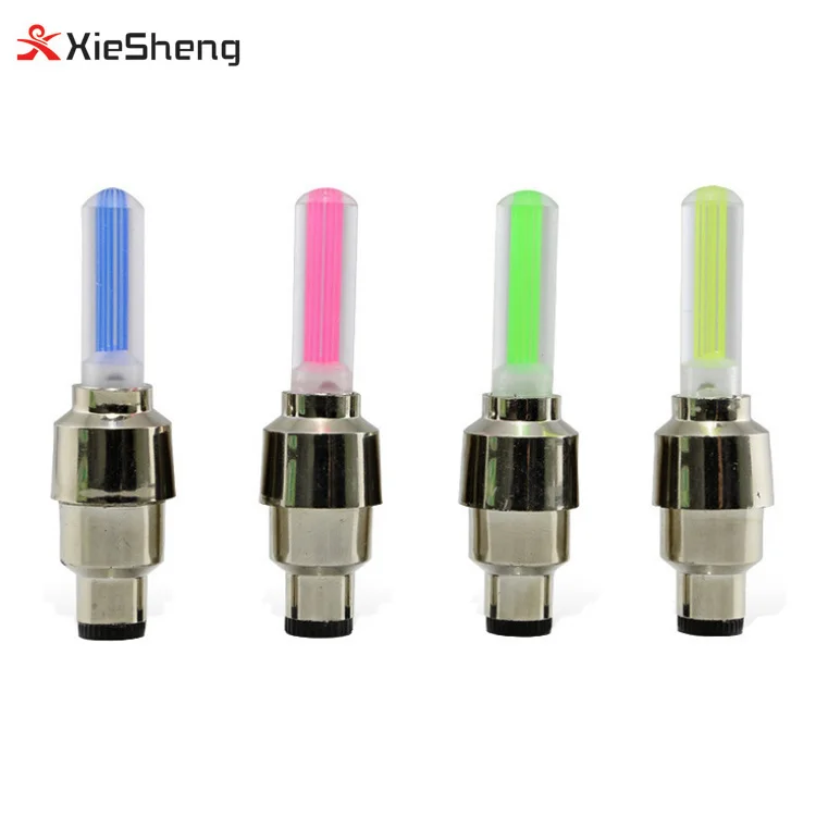 Cheap Bike spoke light Hot sell colorful growing bike car tyre tire valve caps firefly led bicycle wheel light