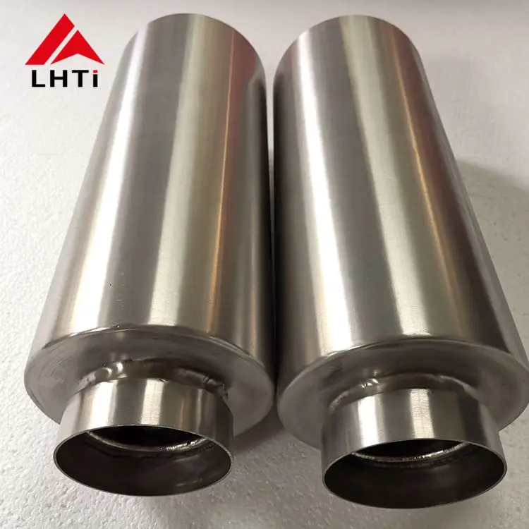 Titanium Muffler Exhaust With Perforated Pipe And Stuffing Steel Wool