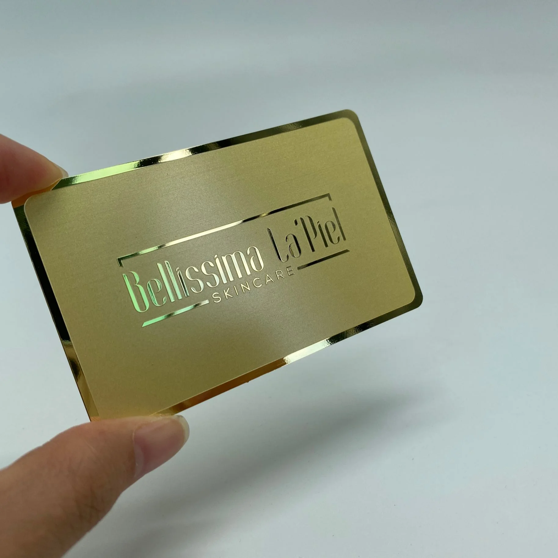 DU gold mirror metal cards