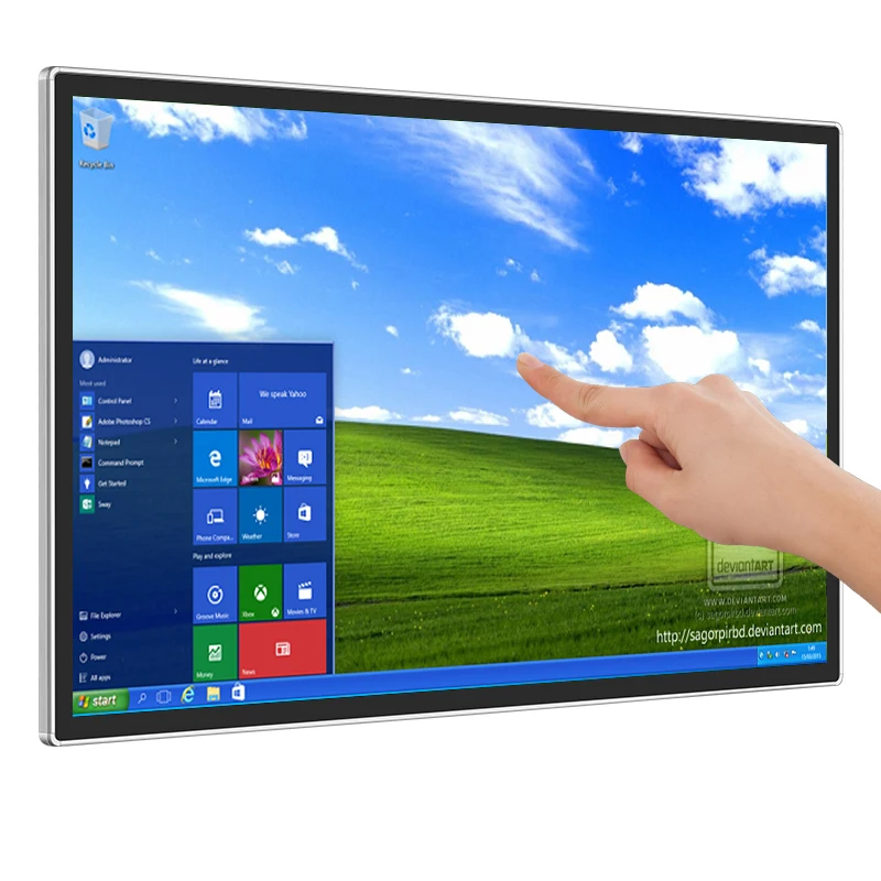 

cheap 43 inch lcd tv capacitive Wall Mount Smart Board Interactive Flat Panel Display All in One PC kiosk Touch Screen Monitor