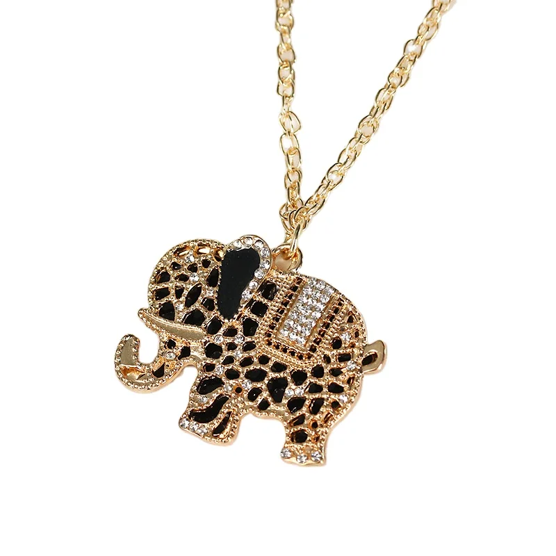 

sale well animal elephant tassel necklace wholesale cute elephant necklace cheap gold animal necklace QWS17020297, As photo