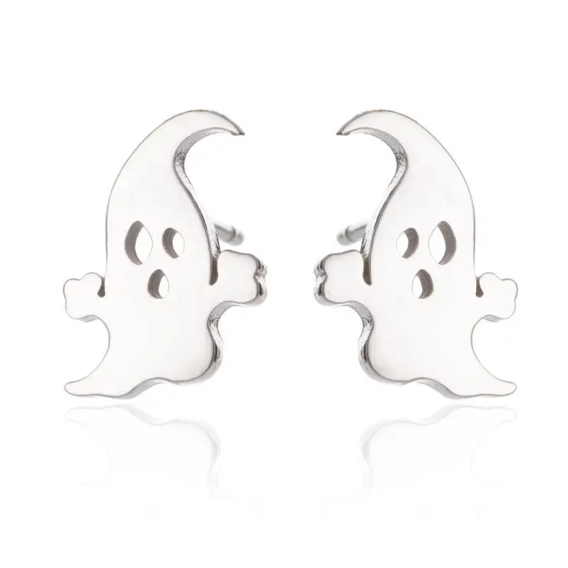 

Fashion Pumpkin Tiny Ghost Gold Stainless Steel Custom Earrings Personalized Stud Minimalist Trend 2021, 4 colors