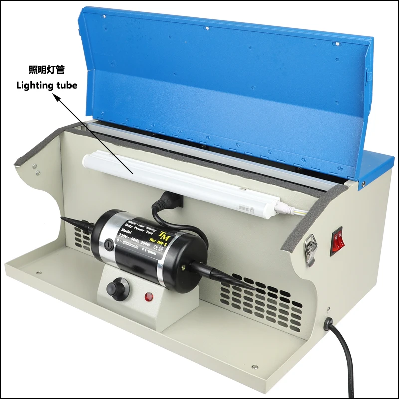 Dm5 Polishing Motor With Dust Collector Double Head Turbine Stepless