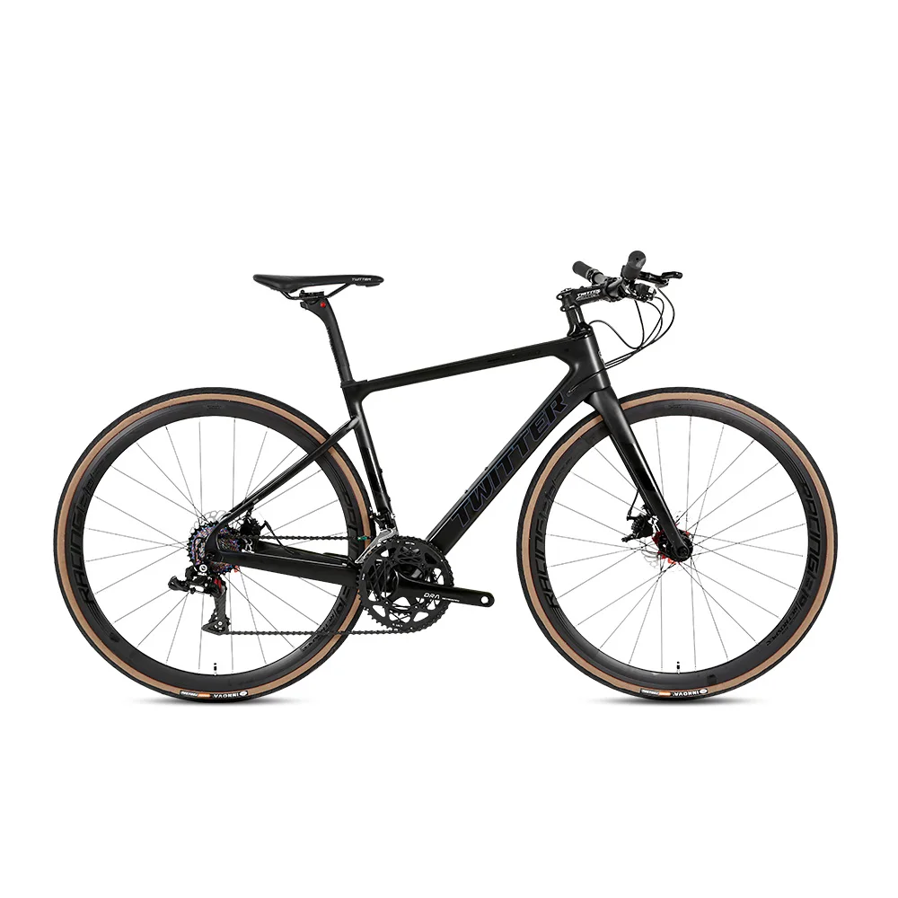 

Light weight Carbon fiber 24S 700C*25 Hybrid bicycle road urban bike with hydraulic disk brake, Red / black / blackred / darkgray / cementgray / blue etc