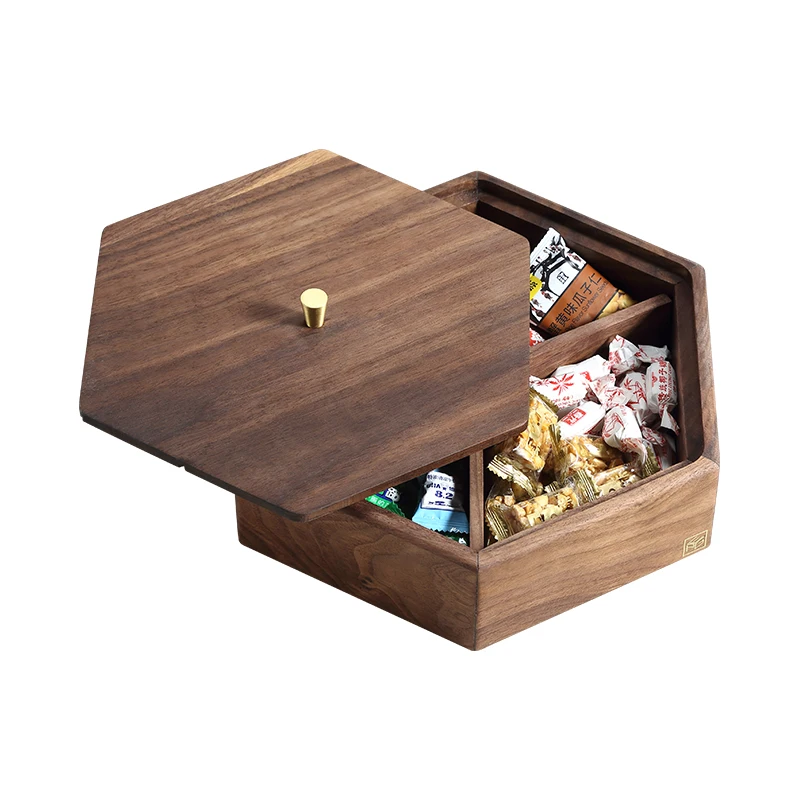 

Wholesale Wholesale Custom Logo Multi-Purpose Wooden Dry Fruit Box Wood Storage Tea Gift Candy Boxes With Cover Snack Container