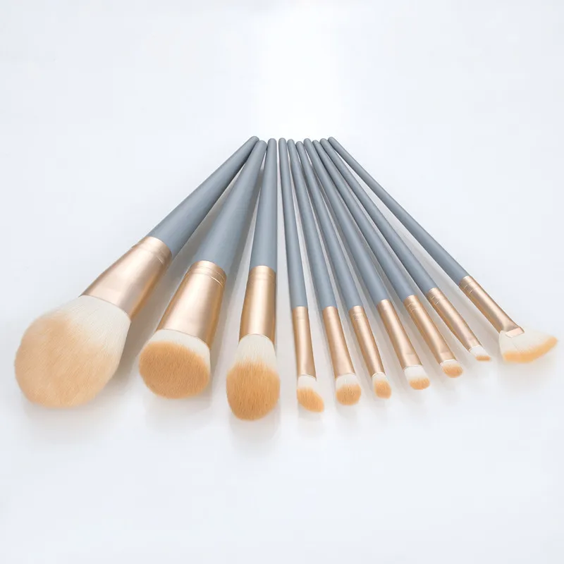 

10Pcs Makeup Brush Set Cosmetic Powder Foundation professional Make up Eyeshadow Blush Eyebrow Make Up Brush Beauty Tool, Show in picture