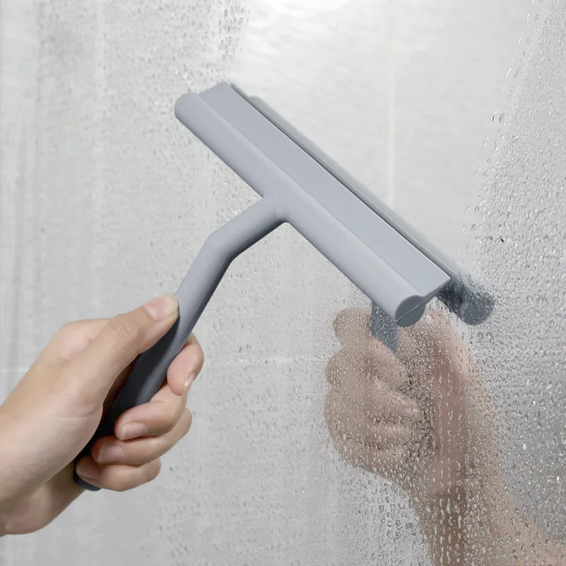 

Windshield Water Shower Squeegee Water Window Scraper Washer Cleaning Silicone Window Squeegee Glass Wiper, Black grey and white